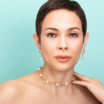Wave Drop Earrings with Akoya Pearls - Image 3